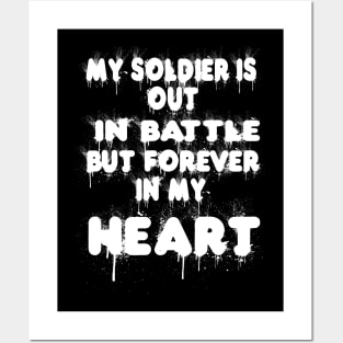 My Soulider ID Out In Battle But Forever In My Heart tee design birthday gift graphic Posters and Art